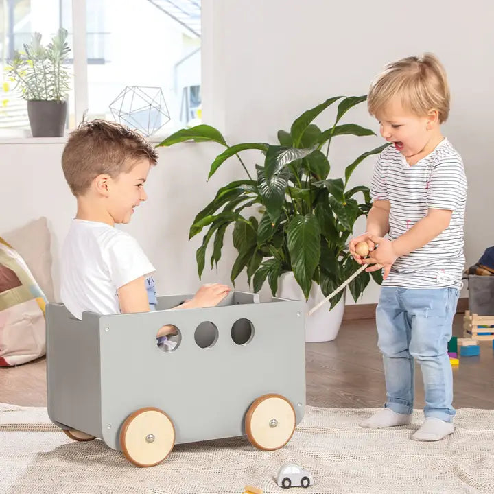 Spielzeugkiste Mit Rollen 'Jim', Grau