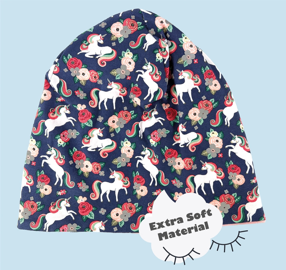 360° Reflektor Mütze & Schal – Einhorn - Jersey innen