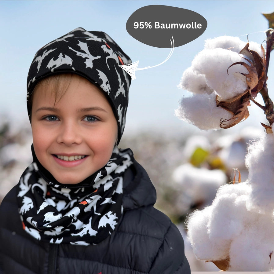 Kinder Reflektor Mütze & Loop Drachen