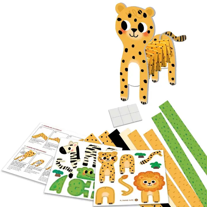 Erstellen Sie einfach, faltbare Akkordeon-Tiere „Savannah Animals