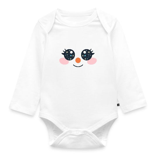 "Snowface" Baby Bio-Langarm-Body