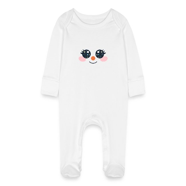 "süßes Rentier" Baby Bio-Schlafanzug mit Kratzhandschuhen