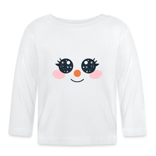 "Snowface" Baby Bio-Langarmshirt