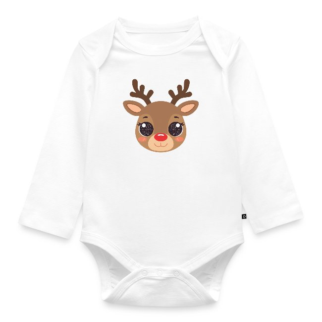 "süßes Rentier" Baby Bio-Langarm-Body