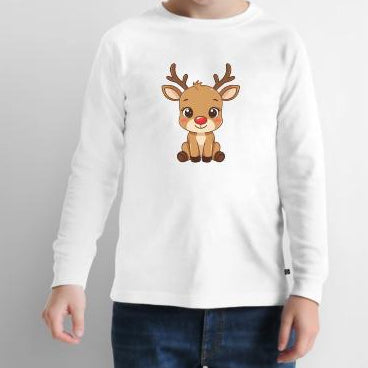 "süßes Rentier" Kinder Premium Bio Langarmshirt