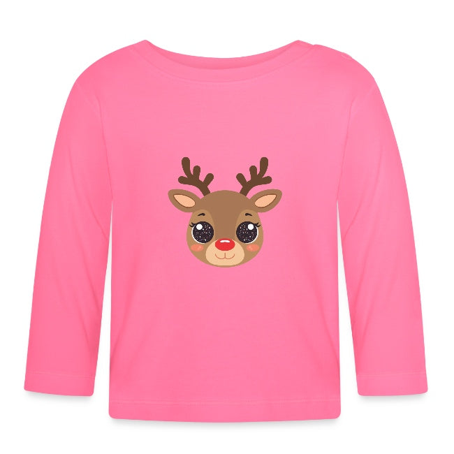 "süßes Rentier" Baby Bio-Langarmshirt