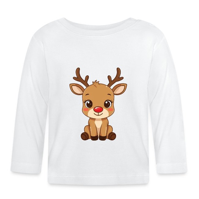 "süßes Rudolph" Baby Bio-Langarmshirt
