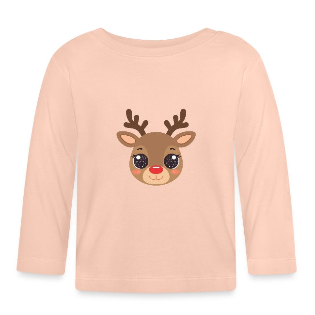 "süßes Rentier" Baby Bio-Langarmshirt