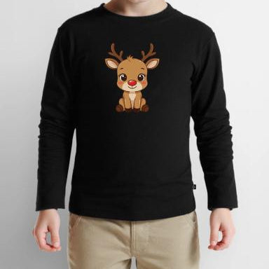 "süßes Rentier" Kinder Premium Bio Langarmshirt