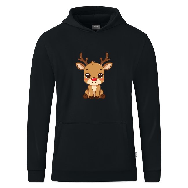 "süßes Rentier" JAKO Kinder Kapuzensweatshirt Organic