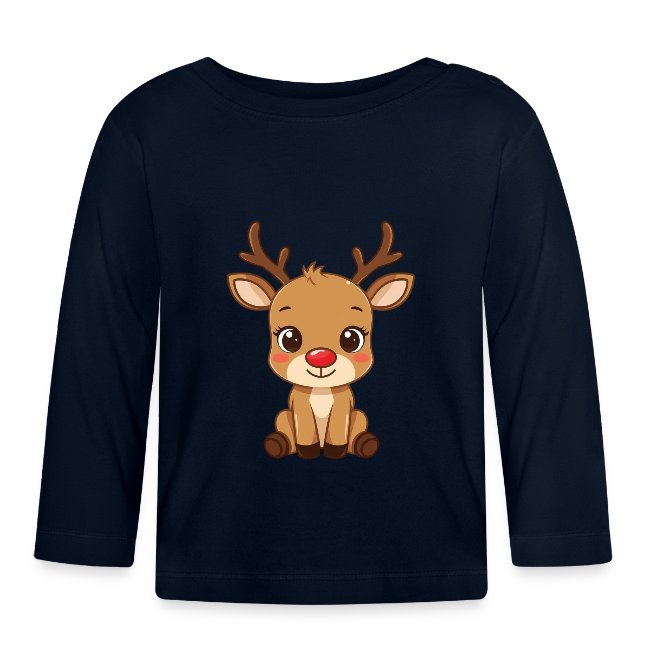 "süßes Rudolph" Baby Bio-Langarmshirt